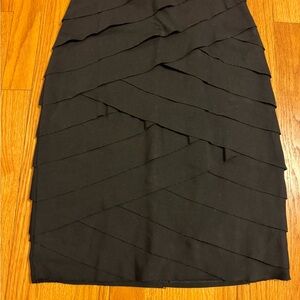 White House Black Market - Elegant Black Layered Skirt